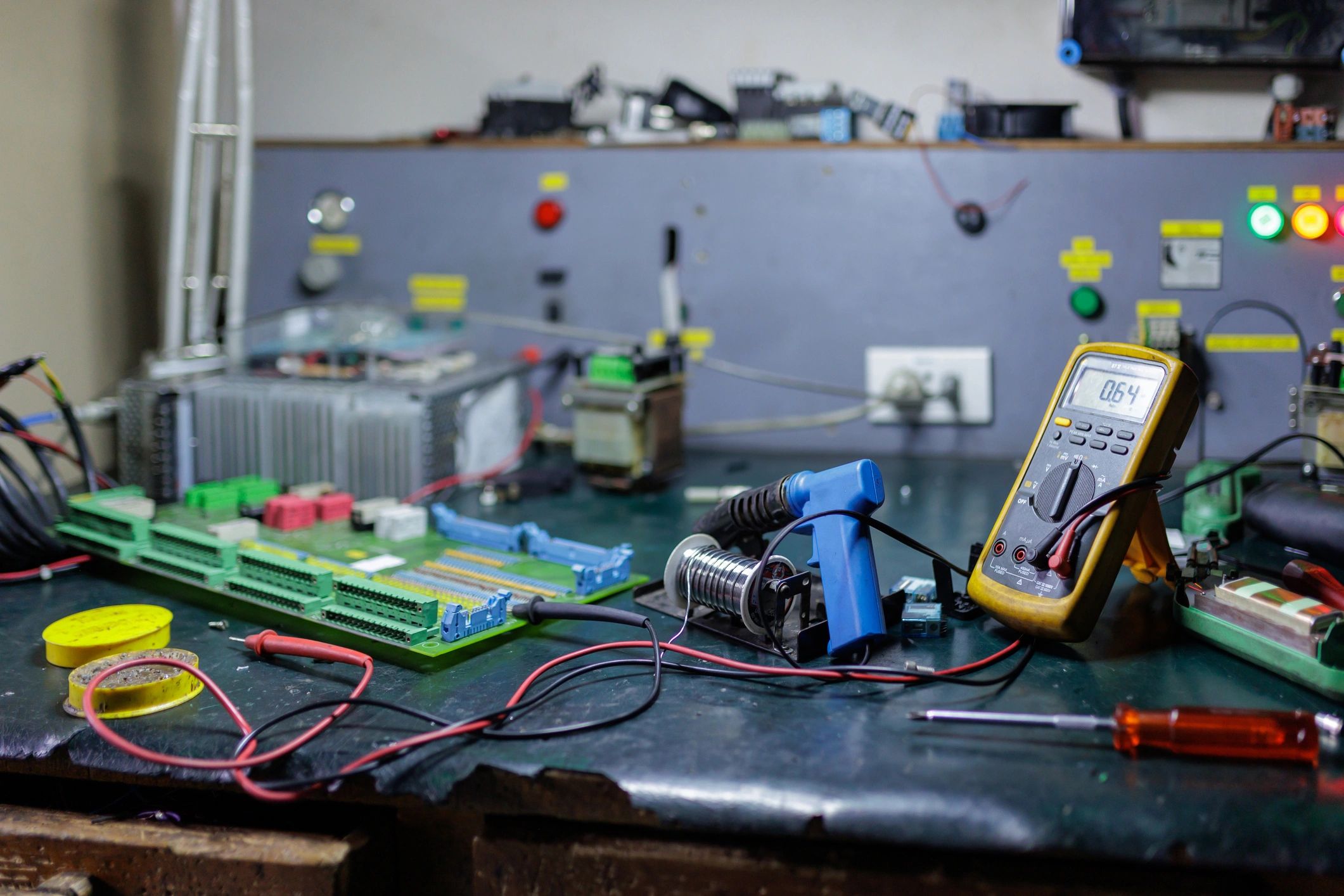 Electronics Workshop Circuit Board Digital Multimeter